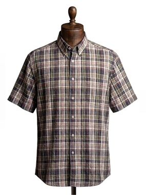 Viyella Button Down Shirt Plaid Madras Top XL Cotton